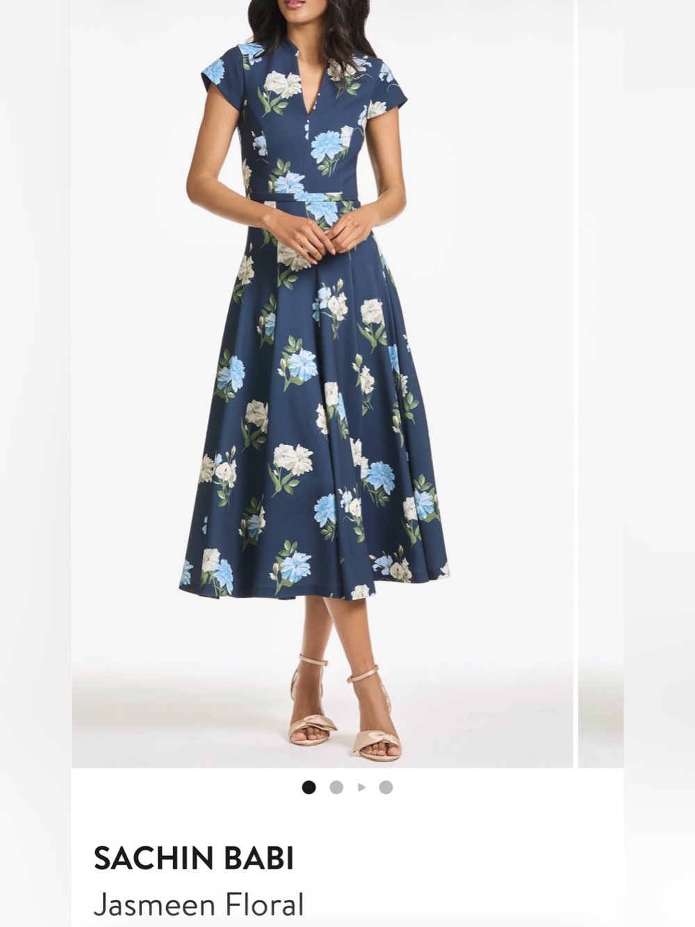 NWT Sachin & Babi Jasmen Floral Midi Dress Size 2 $495 MSRP
